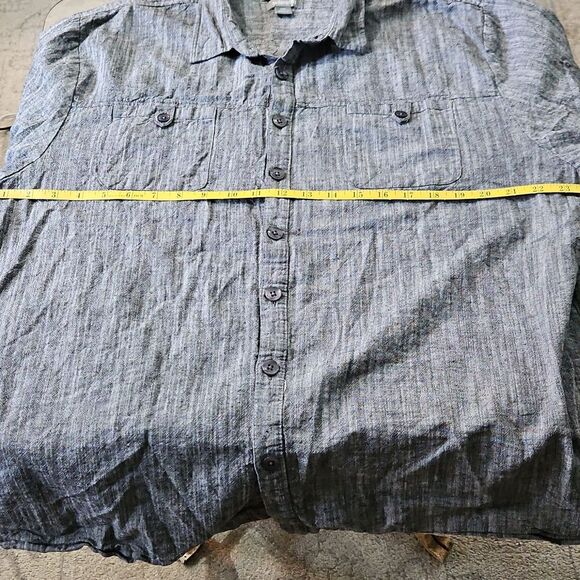 Men's Paulo Solari Gray Short Sleeve Linen Blend Shirt Size 3XL - Picture 10 of 11